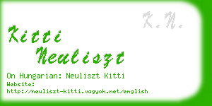 kitti neuliszt business card